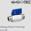 Male Threaded Ss304 Ss316 Butterfly Handle Mini Ball Valve M/M